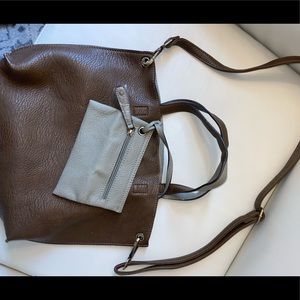 Tan reversible purse